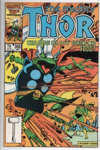 THOR #366 VF/NM God of Thunder Simonson 1st PuddleGulp 1986 more Marvel in store