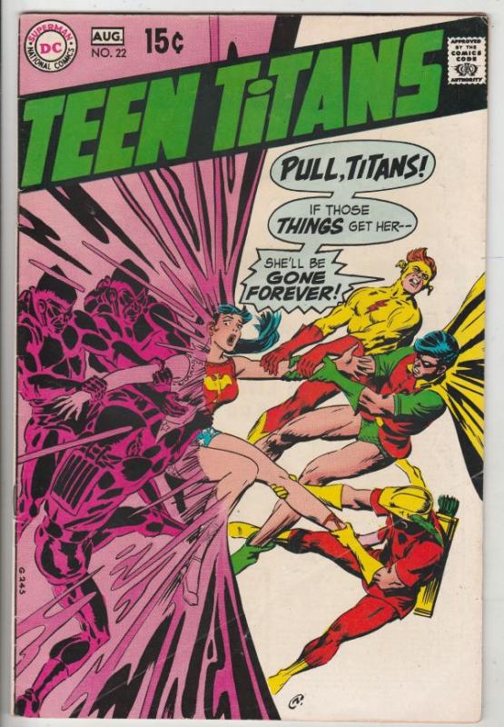 Teen Titans, The #22 (Aug-69) FN/VF Mid-High-Grade Kid Flash, Robin, Wonder G...