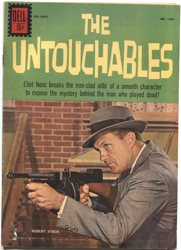 UNTOUCHABLES #1286-ROBERT STACK TV SERIES PHOTO COVER-DELL FOUR COLOR-RARE