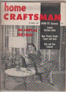 ANTIQUE HOME CRAFTSMAN MAGAZINE OCT 1957 ROD & GUN CABINET CRAFT/WOOD WORKING