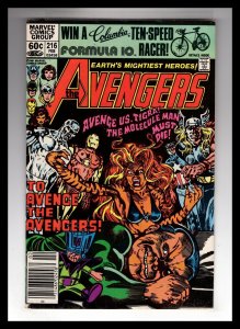 The Avengers #216 Newsstand Edition (1982)     / ID#713