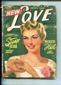 NEW LOVE-APR 1949-ROMANTIC PULP FICTION- PIN-UP GIRL COVER-NIELSEN-fr/good