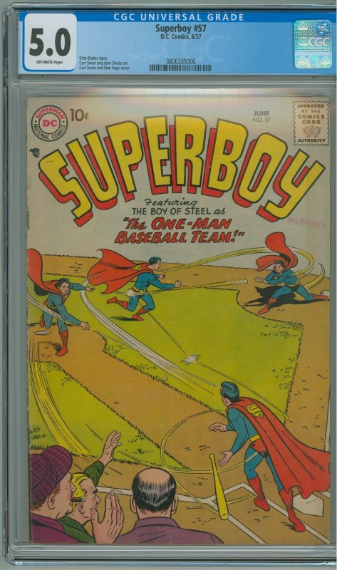 Superboy #57 (1957) CGC 5.0!