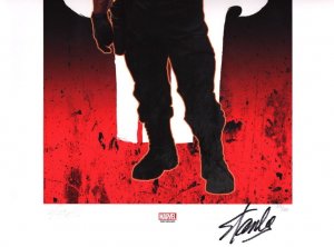 Stan Lee SIGNED Sideshow EXC Signed Marvel Punisher Art Print ~ Ariel Olivetti