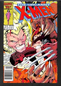 Uncanny X-Men #213 VF/NM 9.0 Newsstand Variant Sabertooth vs. Wolverine!