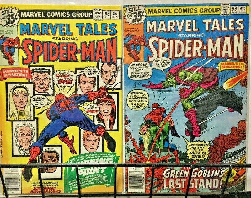 MARVEL TALES 98-99 Spider-Man - Death of Gwen Stacy F-VF 2 issue '70's Reprints