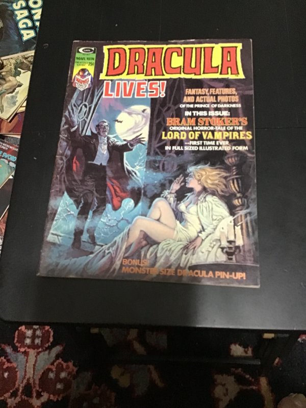 Dracula Lives #5 (1974) Bram Stoker’s original serialized! High-Grade! VF- Wow!