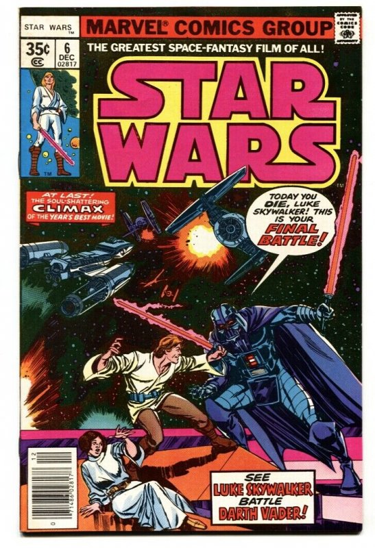 STAR WARS #6-1977- Darth Vader  VF comic book
