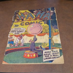 HA HA COMICS #58 1948 ACG Bubble Gum Circus Gag Cover FUNNY ANIMAL Golden Age