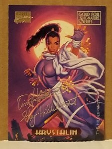 1994 Marvel Masterpieces Gold Foil Signature Series #64 Krystalin/Hildrebrandt