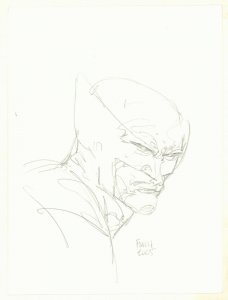 Wolverine Portrait Pencil Drawing - 2005 Signed art by David Finch 