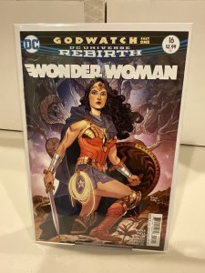 Wonder Woman #16  9.0 (our highest grade)  2017  Evely Cover!