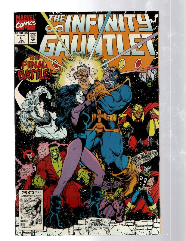 GAUNTLET The INFINITY Gauntlet Marvel Comics Series Complete # 1 2 3 4 5 6 RB8