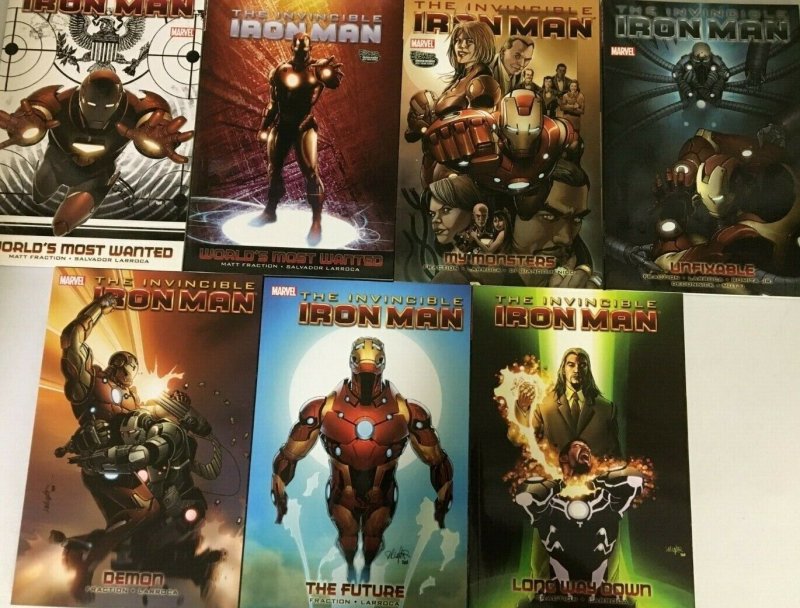 Invincible Iron man SC TPB From:#2-11 7 different 8.0 VF (2009-13)  