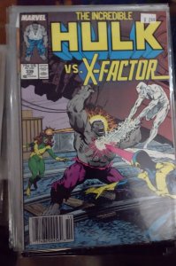 Incredible Hulk  # 336 1987 Marvel  grey hulk vs x factor MCFARLANE newstand var