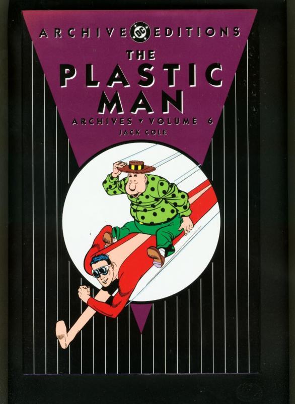 PLASTIC MAN ARCHIVES vol 6-HARDCOVER-COLOR REPRINTS-JACK COLE-POLICE COMICS NM 