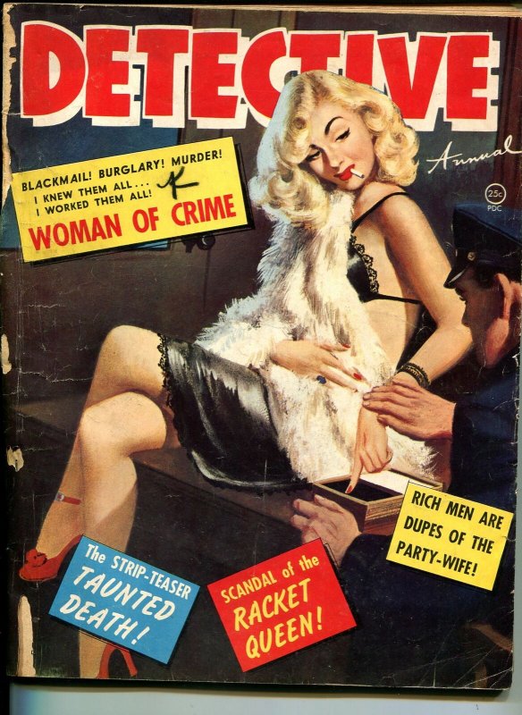 Detective Annual 1951-Quarter Books-spicy-Good Girl Art-blackmail-murder-P/FR