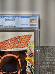 Marvel DAREDEVIL #236 Rare Newsstand! CGC 9.2 NM- White Pages 25th Anniversary