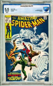 The Amazing Spider-Man #74 (1969) CBCS 5.5! OWW Pages!