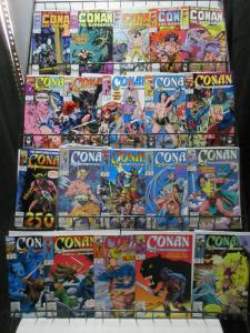 Conan the Barbarian (Marvel 1987) Lot of 44Diff from #200-274 Swords Babes Magic