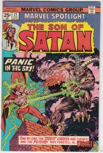 Marvel Spotlight on Son of Satan #21 (Apr-75) NM- High-Grade Son of Satan (Da...