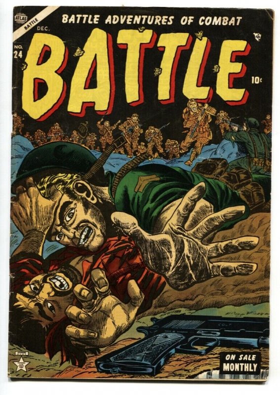 Battle #24 1953 Violent War comic book- Atlas comics- Iwo Jima VG+