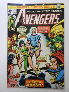 The Avengers #123 (1974) MVS Intact! Sharp Fine- Condition!
