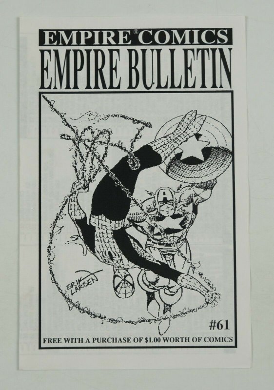 Empire Comics Bulletin #61 - 1990 - Erik Larsen Spider-Man & Captain America art