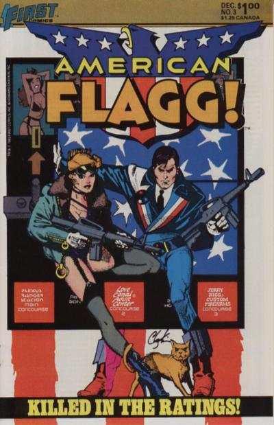 American Flagg! #3, NM- (Stock photo)