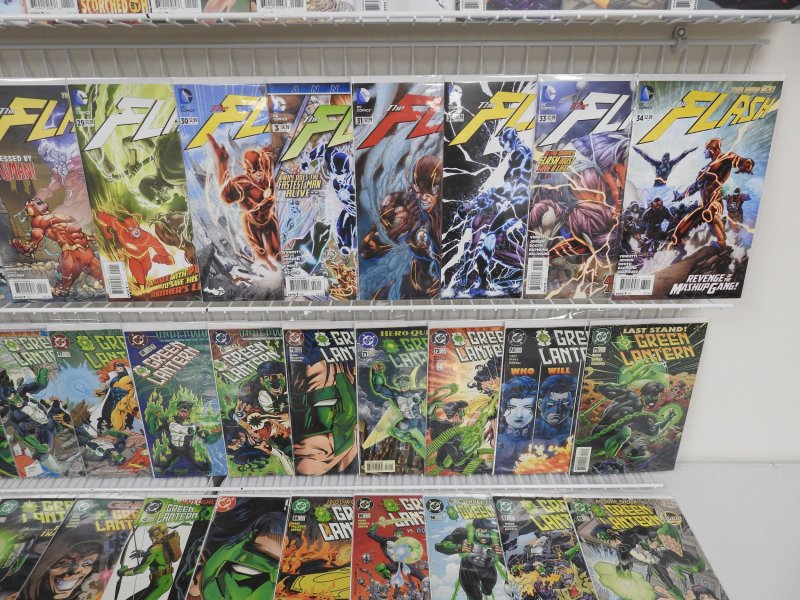 Huge Lot 150+ Comics W/ Flash and Green Lantern! Avg VF Condition!
