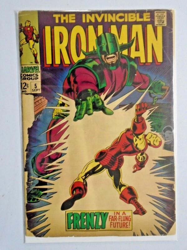 Iron Man #5 - First 1st Series - see pics - detached cover - reader copy - 1968