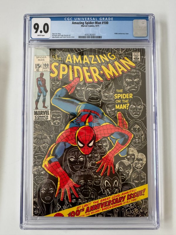 AMAZING SPIDER-MAN #100 CGC 9.0  (Marvel Comics September 1971)