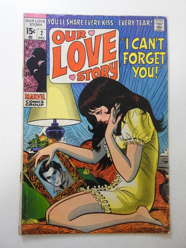 Our Love Story #2 (1969) GD/VG Cond cover and 1st 4 wraps detached bottom staple
