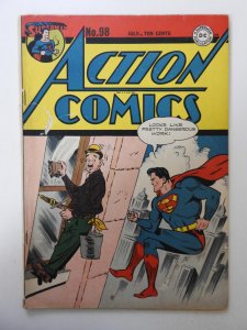 Action Comics #98 (1946) VG Condition!  2 in tear front cover