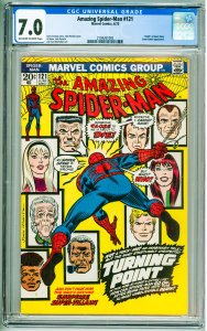Amazing Spider-Man #121 (1973) CGC 7.0! OWW Pages!