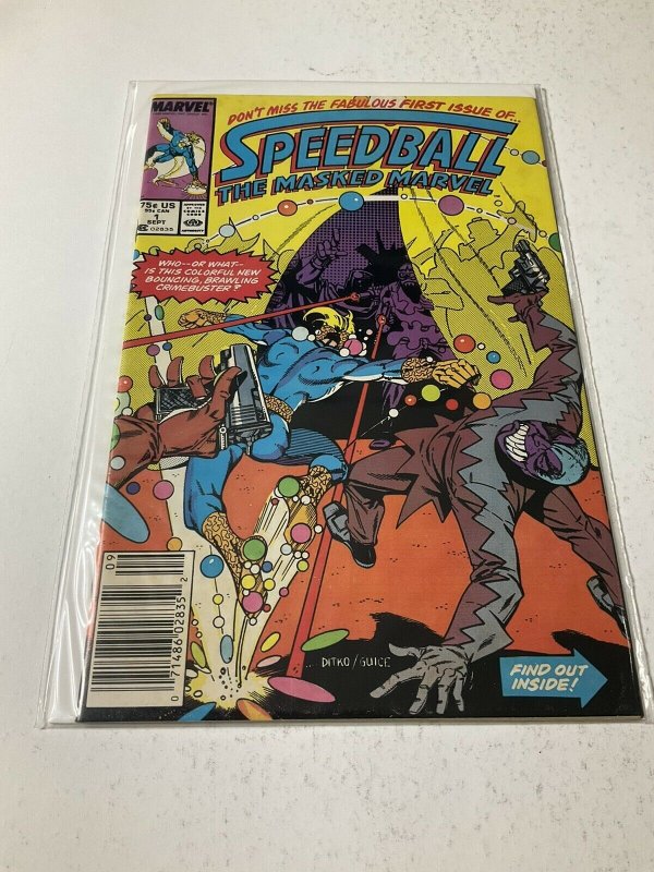 Speedball 1 Nm Near Mint Newsstand Marvel Comics