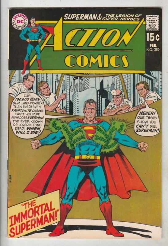 Action Comics Immortal Superman Set #385-386-387 (Feb-70) NM- High-Grade Supe...
