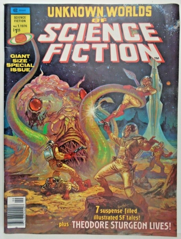 mm Unknown World of Science Fiction (1975, Marvel) #1vf/nm, 2vf, Ann 1fn (3 bks) 