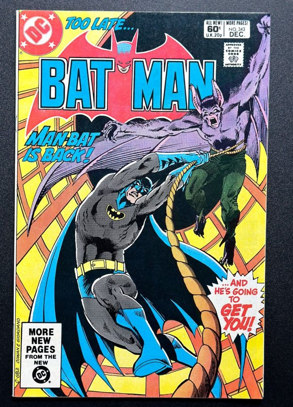 Batman #342 (1981) Vs Manbat! VF+/NM