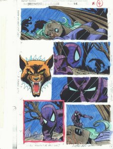 Spectacular Spider-Man #218 p.4 Color Guide Art - Nocturne by John Kalisz