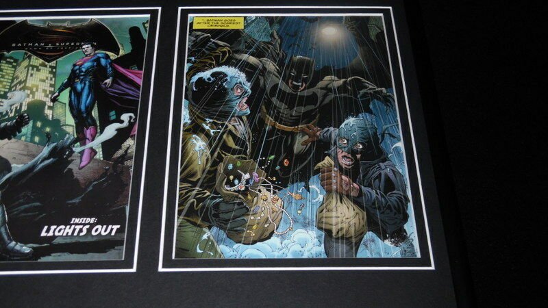 Batman v Superman Lights Out Framed 11x14 Comic Book Display 