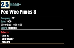 Pee Wee Pixies 8 (1958) GD+ Silver Age IW comic