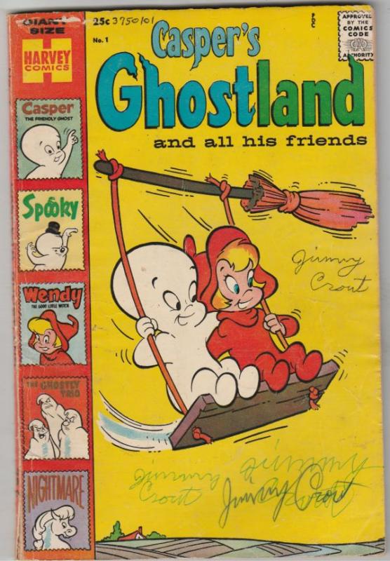 Casper's Ghostland #1 (Dec-58) GD/VG Affordable-Grade Casper, Spooky