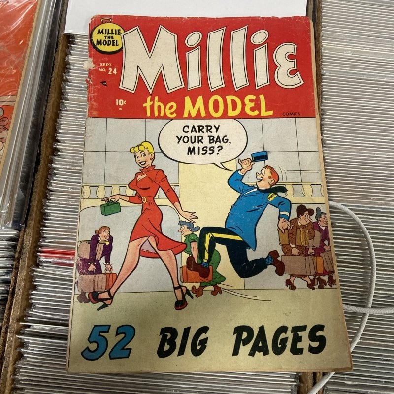 Millie the Model #24 Marvel 1950 GOOD GIRL ART! DeCarlo Art! LOW GRADE DETACHED