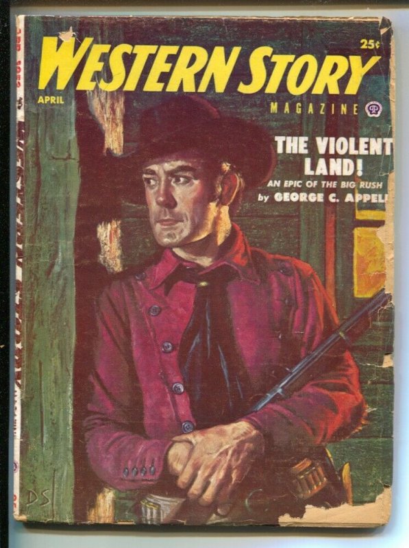 Western Story 4/953- Popular-Elmore Leonard pulp story-VG-