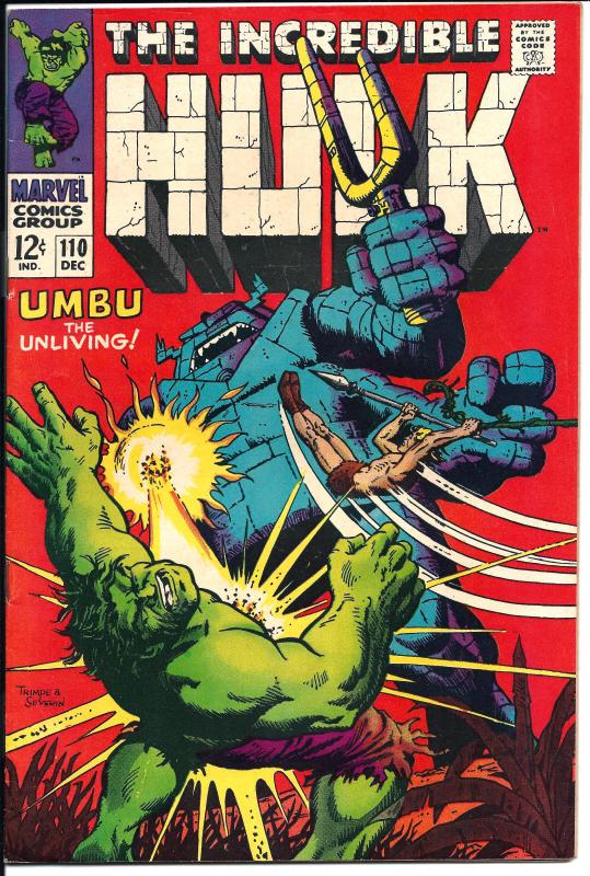 The Incredible Hulk #110 Volume 1 - Silver Age - Dec. 1968 (VF+)