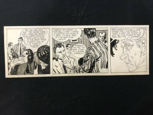 Unpublished Daily Newspaper Comic Strip Art Detective Mystery 