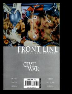 11 Front Line Civil War Marvel Comics # 1 2 3 4 5 6 7 8 9 10 Sketchbook RP2