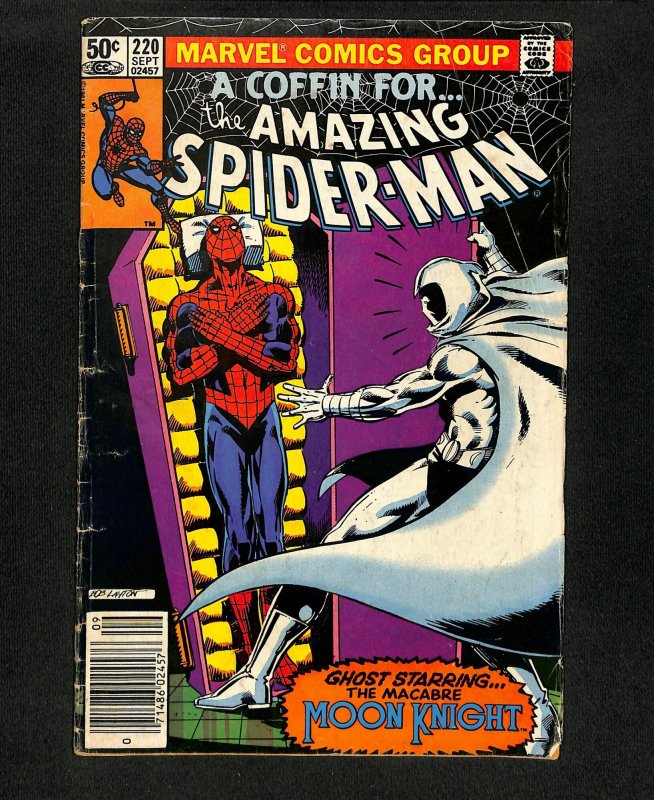 Amazing Spider-Man #220 Newsstand Variant Moon Knight!