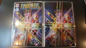 THANOS #1 CLAYTON CRAIN VIRGIN VARIANT SET MARVEL W/COA